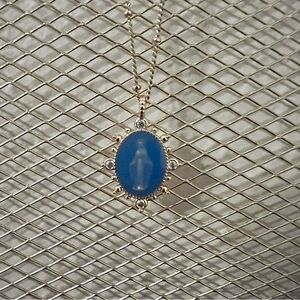 Joy Dravecky Pendant Necklace | Lady Lourdes French Blue